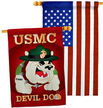 Breeze Decor 2 Piece Devil Impressions Decorative 2-Sided Polyester 40 x 28 in. House Flag Set