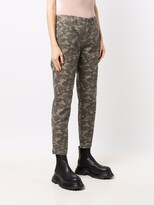 Thumbnail for your product : Current/Elliott Camouflage-Print Cropped Trousers