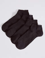 Thumbnail for your product : M&S Collection 4 Pack Trainer Liner FreshfeetTM Socks