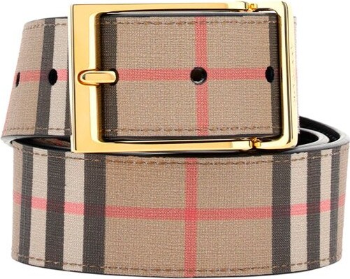 Burberry Checked Buckle Belt - ShopStyle