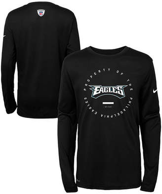 Nike Philadelphia Eagles Prop Of Long Sleeve T-Shirt, Big Boys (8-20)