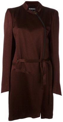 Ann Demeulemeester zipped asymmetric trench coat - women - Silk/Cotton/Spandex/Elastane/Rayon - 40