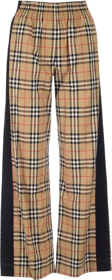 Burberry Vintage Check Straight Leg Trousers - ShopStyle