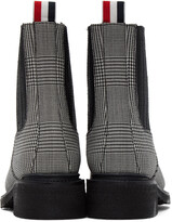 Thumbnail for your product : Thom Browne Black & White Houndstooth Chelsea Boots