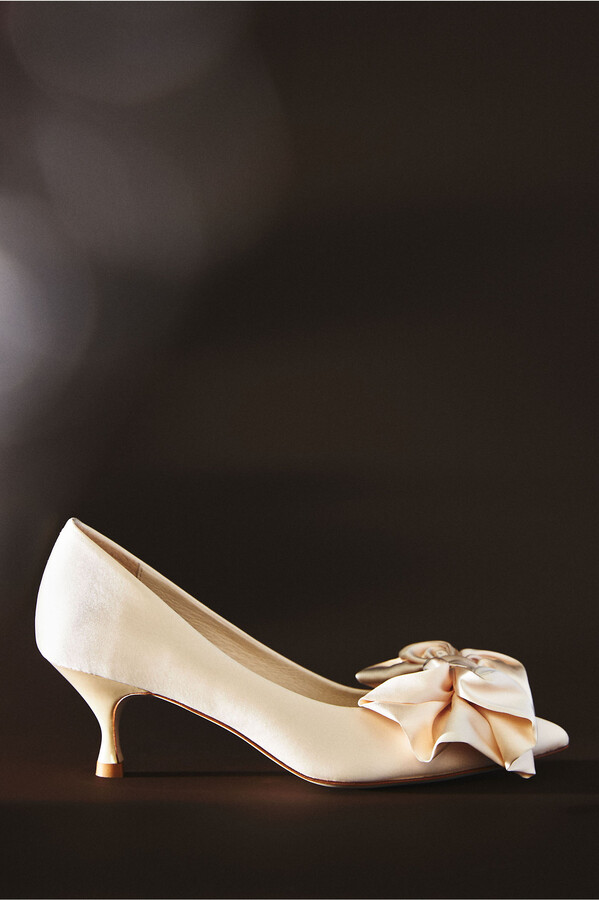 ivory bow heels