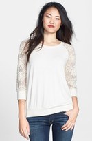Thumbnail for your product : Olivia Moon Lace Sleeve Sweatshirt