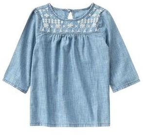Crazy 8 Chambray Top