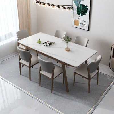 ZKuylo Rectangular Light Luxury Dining Table Sets