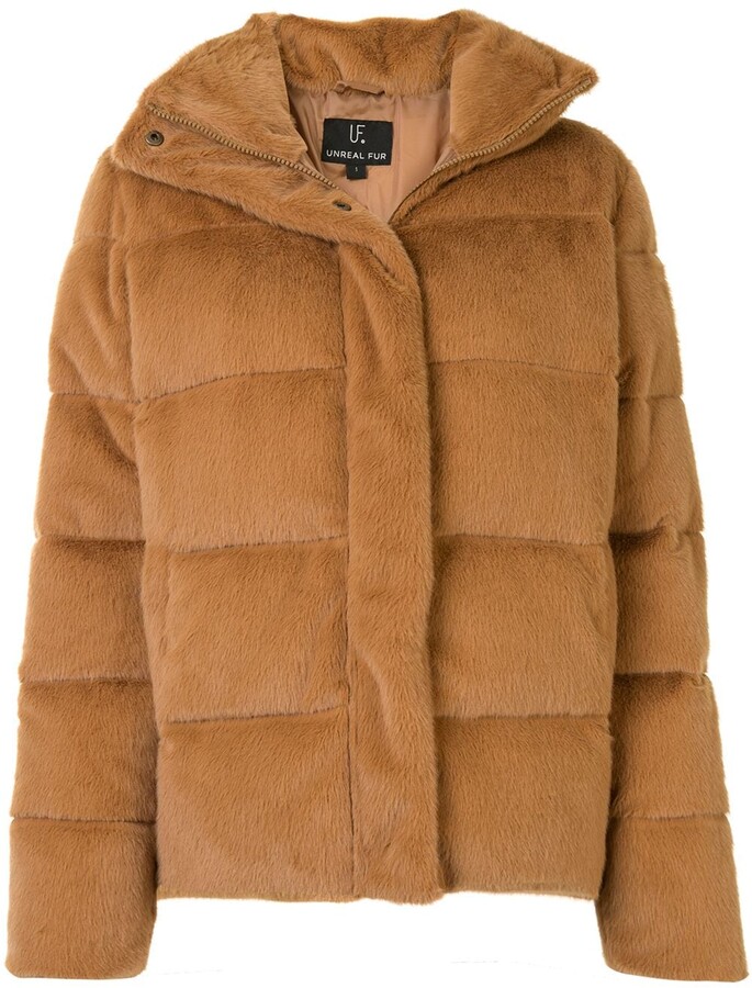 caramel fur coat