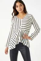 Thumbnail for your product : Next Lipsy Stripe High Low Long Sleeve Blouse - 4