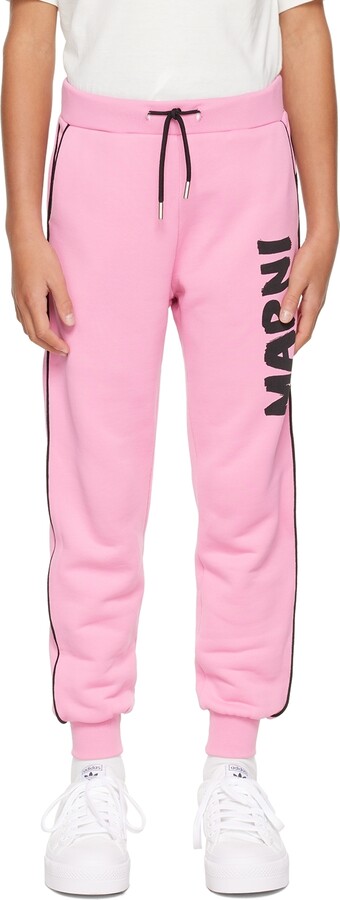 Marni Kids Pink Logo Lounge Pants