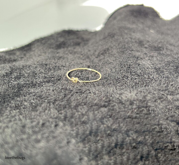 Etsy Handmade 14K Gold Knot Ring - Petite Sailor's Design