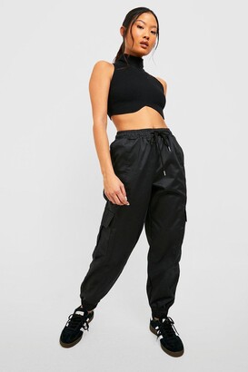 Black Front Seam Trousers
