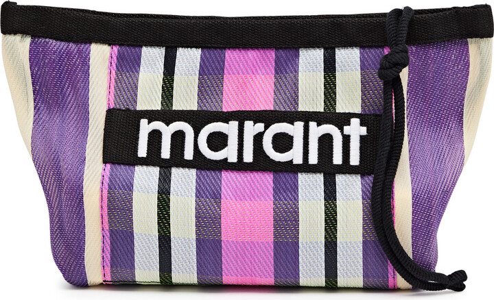 Isabel Marant Powden Checked Nylon Clutch bag