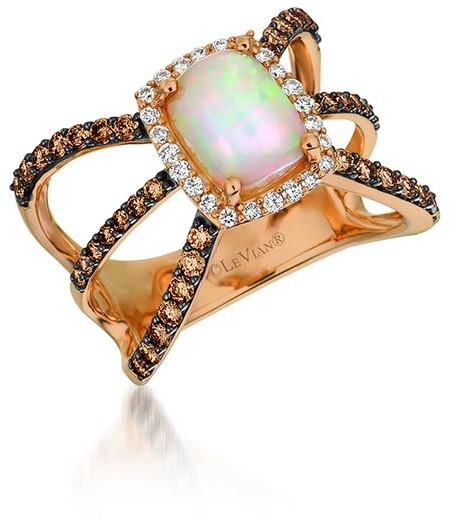 LeVian Chocolatier 14K Strawberry Gold 1.70 Ct. Tw. Diamond & Opal Ring