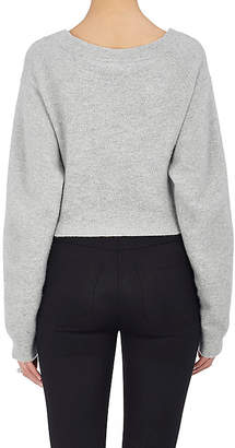 Alexander Wang T by Women's Twist-Front Wool-Cashmere Crop Sweater
