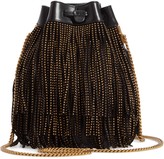 Thumbnail for your product : Saint Laurent Talitha Studded Fringe Leather Bucket Bag