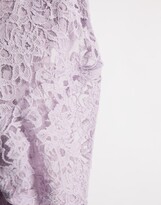 Thumbnail for your product : ASOS DESIGN lace polo shirt in lilac