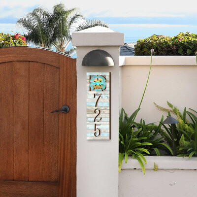 aMonogram Art Unlimited Sand Dollar 1-Line Address Sign