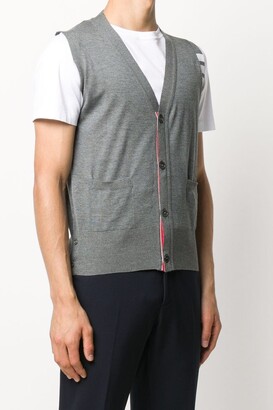Thom Browne knitted 4-Bar V-neck vest