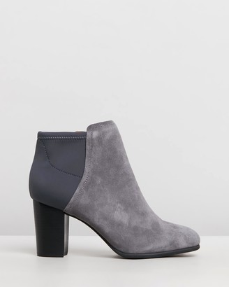 Vionic Women's Grey Heeled Boots - Whitney Ankle Boots - Size One Size, 9 at The Iconic