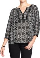 Thumbnail for your product : Old Navy Women's Mixed-Print Chiffon Tops