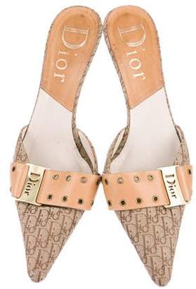 Christian Dior Diorissimo Pointed-Toe Mules