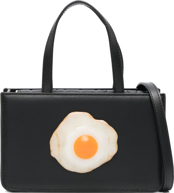 Puppets and Puppets Black Egg Small Leather TopHandle Bag ShopStyle