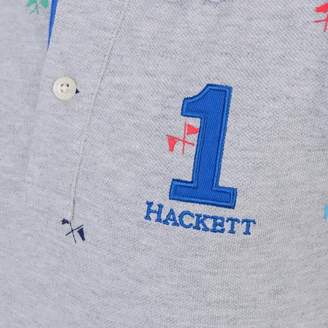 Hackett HackettBoys Grey Flag Print Polo Top