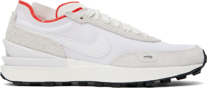 Nike White & Beige Waffle One Vintage Sneakers