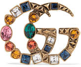 Thumbnail for your product : Gucci Gold-tone Crystal Brooch