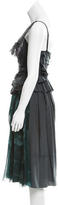 Thumbnail for your product : Nina Ricci Layered Silk Midi Dress w/ Tags