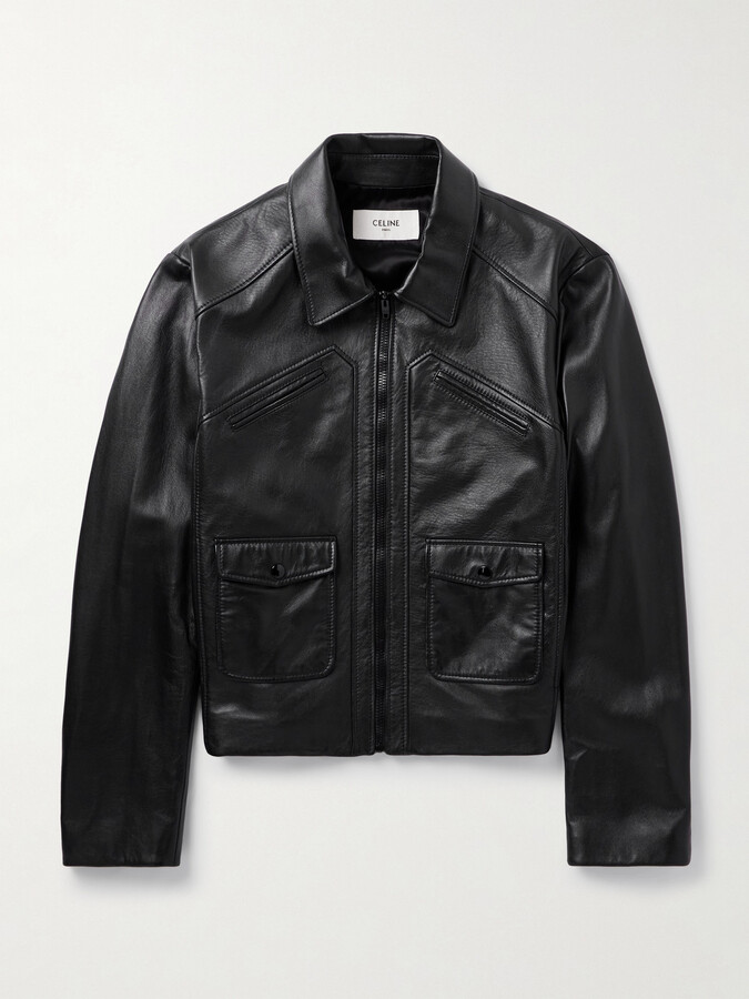 Celine Panelled Leather Jacket