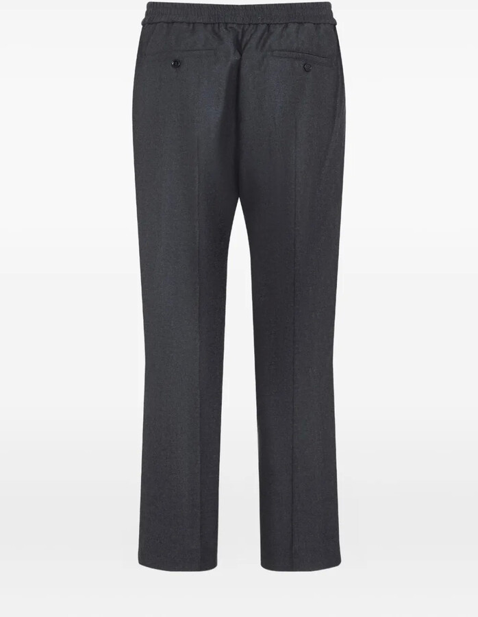 AMI Paris Elasticated-Waist Wool Trousers