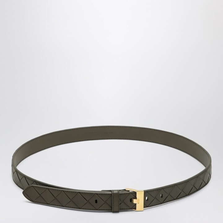 Bottega Veneta Cipresso-colored Watch belt in Intrecciato