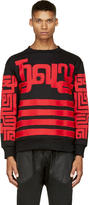 Thumbnail for your product : Kokon To Zai Black & Red Logo Motif Sweatshirt