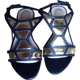 Thumbnail for your product : Kat Maconie Gold Leather Sandals