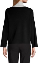 Thumbnail for your product : Eileen Fisher Colorblock Merino Wool Turtleneck Sweater