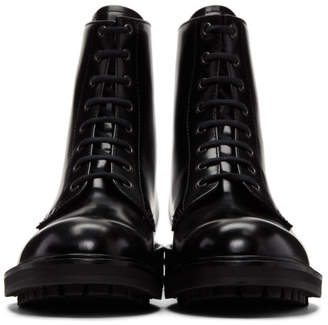 Alexander McQueen Black Combat Boots