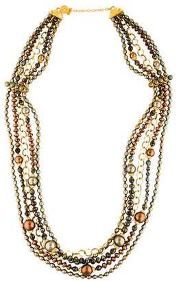 Jose & Maria Barrera Pearl & Crystal Multistrand Necklace