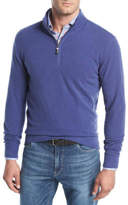 Peter Millar Melange Fleece Quarter-Zip Sweatshirt