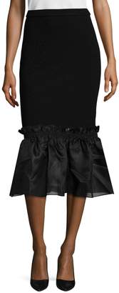 Opening Ceremony Women's Floral Jersey Ruffle Skirt