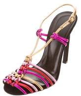 Thumbnail for your product : Gucci Lucena Metallic Sandals w/ Tags