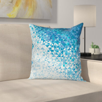 Mosaic Digital Vector Vivid Ombre Indoor / Outdoor Geometric 26" Throw Pillow Cover