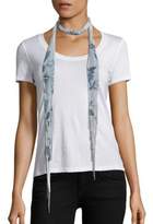 Thumbnail for your product : Chan Luu Skinny Floral-Print Chiffon Scarf