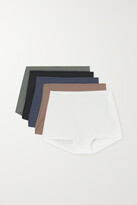 Thumbnail for your product : SKIMS Set Of Five Fits Everybody Stretch-jersey Briefs - Juniper Multi