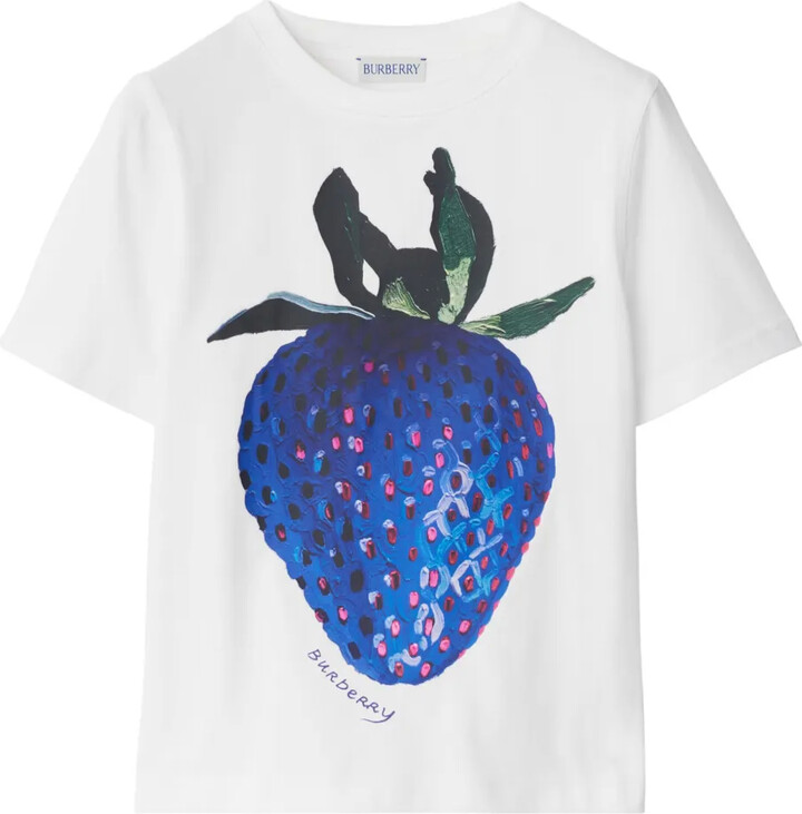 Burberry Children strawberry-print cotton T-shirt