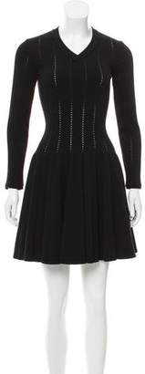 Alaia Wool Fit and Flare Dress