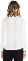 Thumbnail for your product : Halston 3/4 Sleeve Drape Front Blouse
