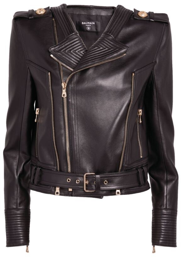 Balmain Leather Perfecto Jacket - ShopStyle